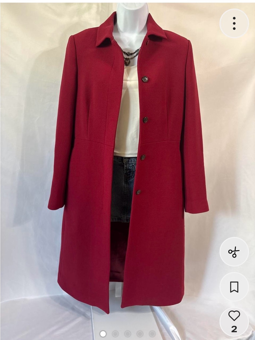 In Search of!! Women's J Crew Red Single-Breasted Trench Coat size 10